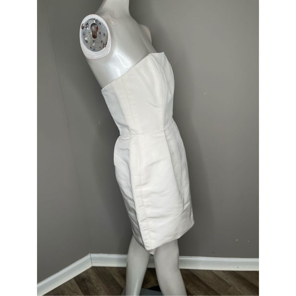 Alexia Maria Silk Faille Strapless Mini Dress US 12 $1450 - Picture 4 of 6